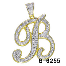 New Arrival 925 Sterling Silver Micro Setting Letter Men′s Charm.